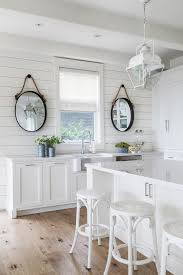 white cottage kitchen with oval rope