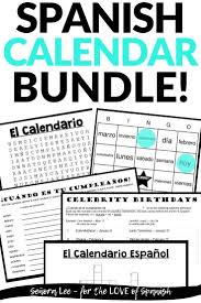 Spanish Calendar Activities For Spanish 1 In 2020 Calendar Activities How To Speak Spanish Fun Classroom Activities