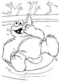 Cookie Monster Tubing Coloring Pages Monster Coloring Pages Coloring Pages Bunny Coloring Pages