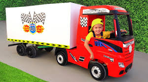 Nikita Ride On Toy Truck Play Delivery Service Youtube