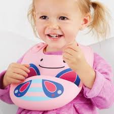SKIP HOP Zoo silicone bib Butterfly 6m+ :: Monkey Mum