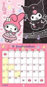 Sanrio My Melody And Kuromi 2008 Calendar Wall September Hello Kitty Printables Hello Kitty Wallpaper Hello Kitty Themes