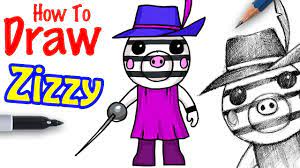 How to Draw Zizzy | Roblox Piggy - YouTube