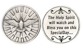 Maybe you would like to learn more about one of these? Holy Spirit Dove Bless You Confirmation Coin