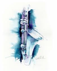 Purple Clarinet | Musical Instrument Painting: Add a pop of color to your music studio or classroom with this vibrant clarinet art print. Exuberant and bold, it's a perfect way to show