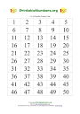 Printable Numbers Chart 1-50 | Free Printable Numbers, Number ...
