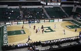 A Look At The New Floor And Inside Of The Convocation Center The Convo Eastern Michigan University Eastern Michigan Michigan