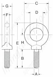 Crosby M279 S279 Shoulder Eye Machinery Eye Bolts Metric