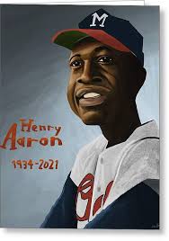Hank Aaron Greeting Cards for Sale