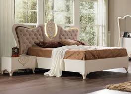 Tugra Bedroom Cream Gold Queen Size Storage Bed King Size Storage Bed King Storage Bed