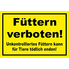 Druckvorlagen für häufige verbote mit klaren symbolen und leicht verständlichen und wirksamen. Hb Druck Bitte Nicht Futtern Futtern Verboten Schild A4 Amazon De Baumarkt