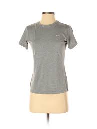 details about nike women gray active t shirt sm petite