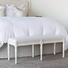 Get the best deals on bedroom benches, stools & bar stools. Eloquence Queen Boudoir Bench In Fog Linen And Antique White