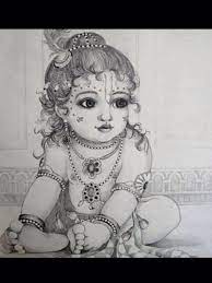 Baby Krishna Drawing Krishna Drawing Krishna Painting Krishna Art