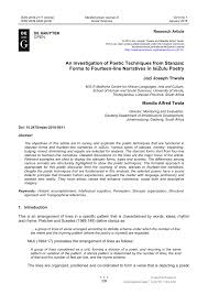 Pdf An Investigation Of Poetic Techniques From Stanzaic Forms To Fourteen Line Narratives In Isizulu Poetry