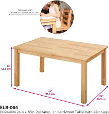 Amazon Com Ecr4kids Deluxe Hardwood Activity Play Table For Kids Solid Wood Childrens Table For Playroom Daycare Pres Hardwood Table Childrens Table Ecr4kids