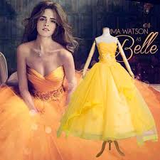 It was a very soft structure built up by with meters and meters of silk organza dyed yellow and cut broadly in a circular shape, so that it emphasized her. Emma Watson Belle Wedding Dress Off 71 Best Deals Online
