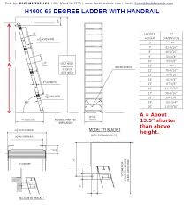 Alaco H1000 Ships Stair Wall Mount Ladder W Handrail 8 20 Ft