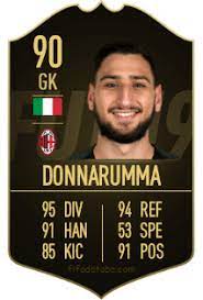His overall rating is 88. Gianluigi Donnarumma Fifa 19 Spieler Statistik Card Preis