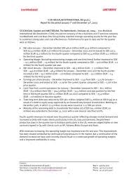 ICON MEDIALAB INTERNATIONAL AB (publ.) Report for the ...