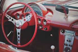 Chevrolet Corvette C1 Interior By Scott Webb Steering Wheel Classic Cars Red Corvette