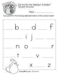 While mrnussbaum.com and its 10,000+ activities are always free, if you wish to subscribe to mrn 365, enter the coupon code springtime to receive 50 percent off the normal price through april. Missing Letter Worksheets Free Printables Doozy Moo