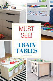 Raised edges to keep the spacious table to share. Diy Train Tables That Are Totally Worth Making