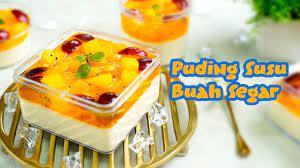 Resep puding mangga lembut dari buah asli. Resep Cara Membuat Puding Susu Buah Suegerr Youtube