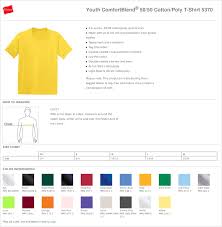Hanes Youth T Shirt Size Chart Rldm