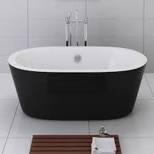 Baignoire Ilot Ovale 170x80cm Acrylique Evora Salle De Bain Noir Salle De Bain Et Baignoire Noire