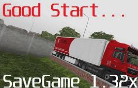 You gotta drive around cities to unlock the truck dealerships. Ets2 A Good Start Savegame 1 32 X Simulator Games Mods