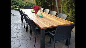 This rustic diy 10 foot table is perfect for both inside and outside your home. Diy Outdoor Dining Table Youtube