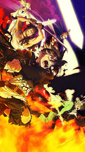 Black and white botanical clover flower. Black Clover Wallpaper Kolpaper Awesome Free Hd Wallpapers