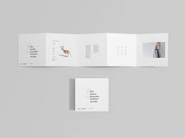 5 Fold Square Accordion Brochure Mockup Free Mockup Brochure Mockup Free Square Brochures Simple Brochures