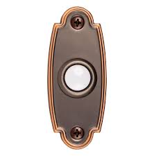 Press the push button to test whether it is paired with the doorbell. Hampton Bay Wired Led Lighted Door Bell Push Button Mediterranean Bronze Hb 731 00 The Home Depot