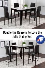 Double The Reasons To Love The Julie Dining Set American Freight Blog Kitchen Table Settings Counter Height Kitchen Table Dining Set