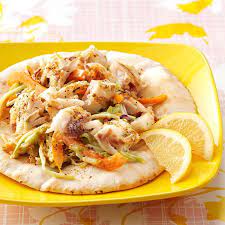 When fish is cool enough to handle, flake and place in a serving bowl. Cajun Fish Tacos Recipe How To Make It Taste Of Home