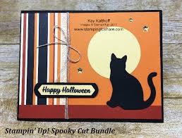 You won't have to cast a spell to customize and print halloween cards like magic! How To Make A Halloween Card With The Spooky Cat Bundle Plus How To Video Stamping To Share