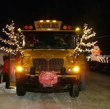 School Bus In Christmas Parade Can You Make Out What The School Bus Is Dressed As Christmas Float Ideas Christmas Parade Christmas School