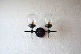 Black And Gold Bathroom Vanity Light Starke Sconces Industrial Wall Lights Black Gold Bathroom