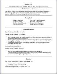 Certified Nursing Assistant Resume Examples Samples Free Edit With Word