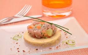 Foie Gras De Canard Mi Cuit Et Son Tartare De Thon Rouge Ernest Soulard Recette Recettes De Cuisine Tartare De Thon Rouge Foie Gras De Canard