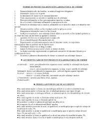 Normele generale de protecţie a muncii, aprobate prin ordinul ministrului muncii şi protecţiei sociale şi al ministrului sănătăţii nr. Norme De ProtecÅ£ia Muncii In Laboratorul De Chimie