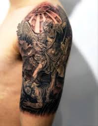 Michael statue at the basilica of our lady of san miguel arcángel, ubicado frente al santuario de la virgen de guadalupe en el cerro del. San Miguel Arcangel Tattoo Design San Miguel Arcangel Para Tatuar 2020