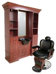 barber chair / shampoo sink setup http