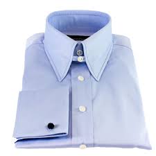 Powder Blue Tab Collar Slim Fit Shirt Shirt Collar Styles Mens Shirt Dress Shirts