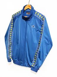 Black And Yellow Kappa Tracksuit Vintage Kappa Track Top Jacket Side Ribbon Spell Out Jacket Tops Tracksuit Tops Jackets