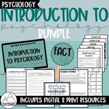 Introduction To Psychology Bundle Introduction To Psychology Psychology Learning Languages