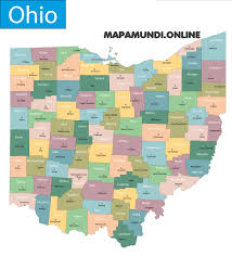 Mapa de estados unidos con los estados y sus capitales. Mapa De Ohio Politico Y Fisico Imagenes Hd 2021