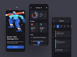 To Do List App Dark Theme Themes App Portfolio Web Design Mobile Application Design